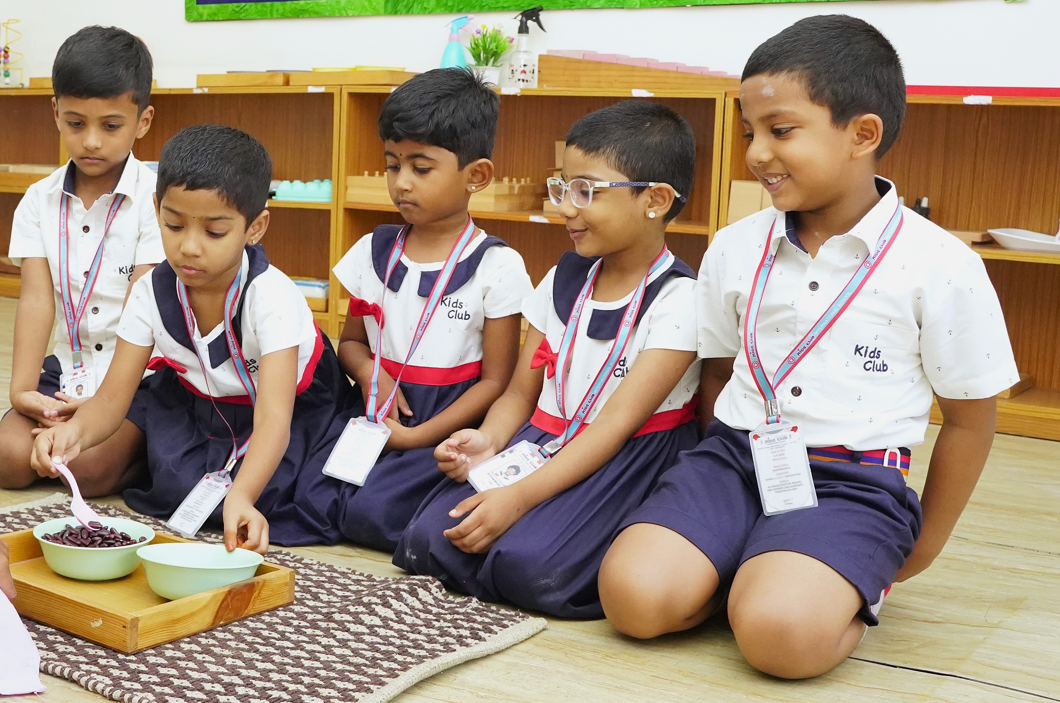 Preschool classroom with blocks